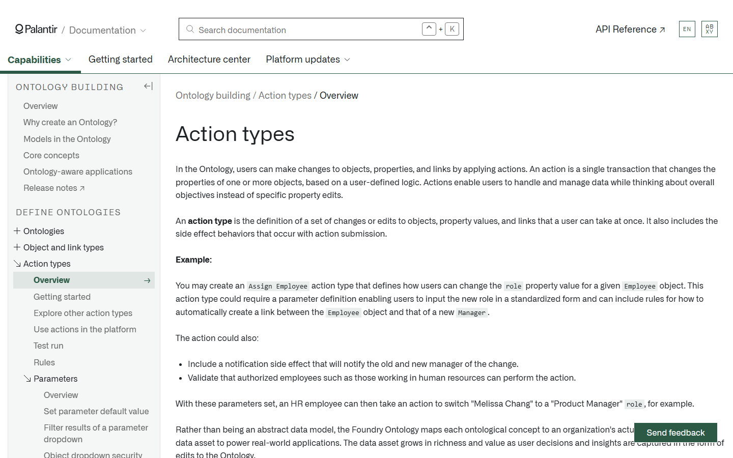 문서: Action types overview
